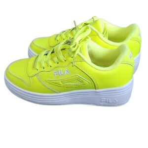 FILA NEON YELLOW PLATFORM SNEAKERS SZ 7 NWOT